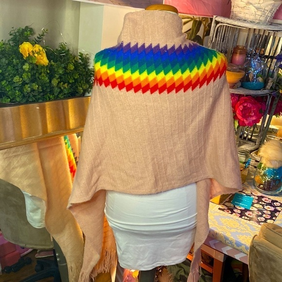 ππ· Rainbow Shawl Scarf π·π DreamDoll Retro NWT - Picture 7 of 10